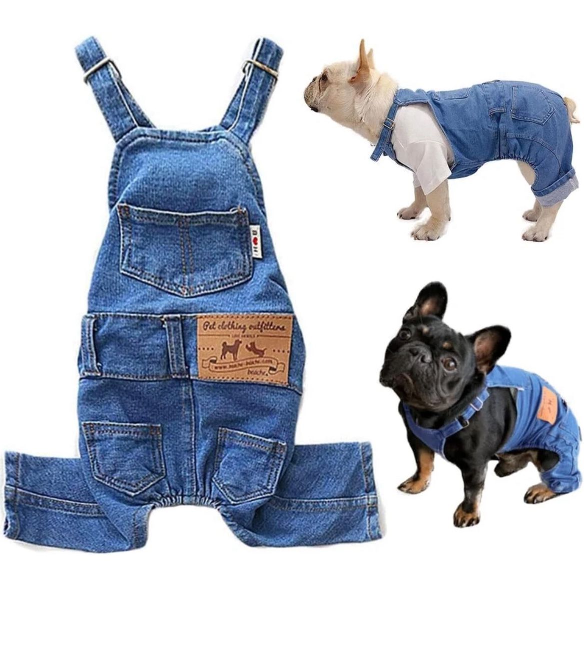 Denim Doggie Overalls XL for small dogs