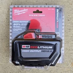 Milwaukee 18v Battery 12.0 Amp High Output Brand New 