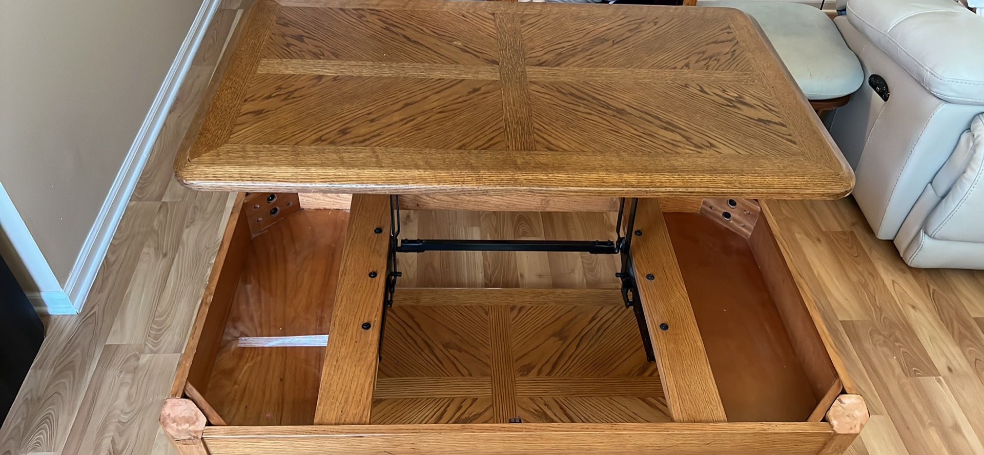 Raised Oak Coffee Table 