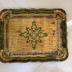 Vintage Decorative Wood Serving Tray