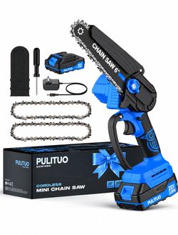 6 Inch Mini Cordless Chainsaw with Battery and Charge