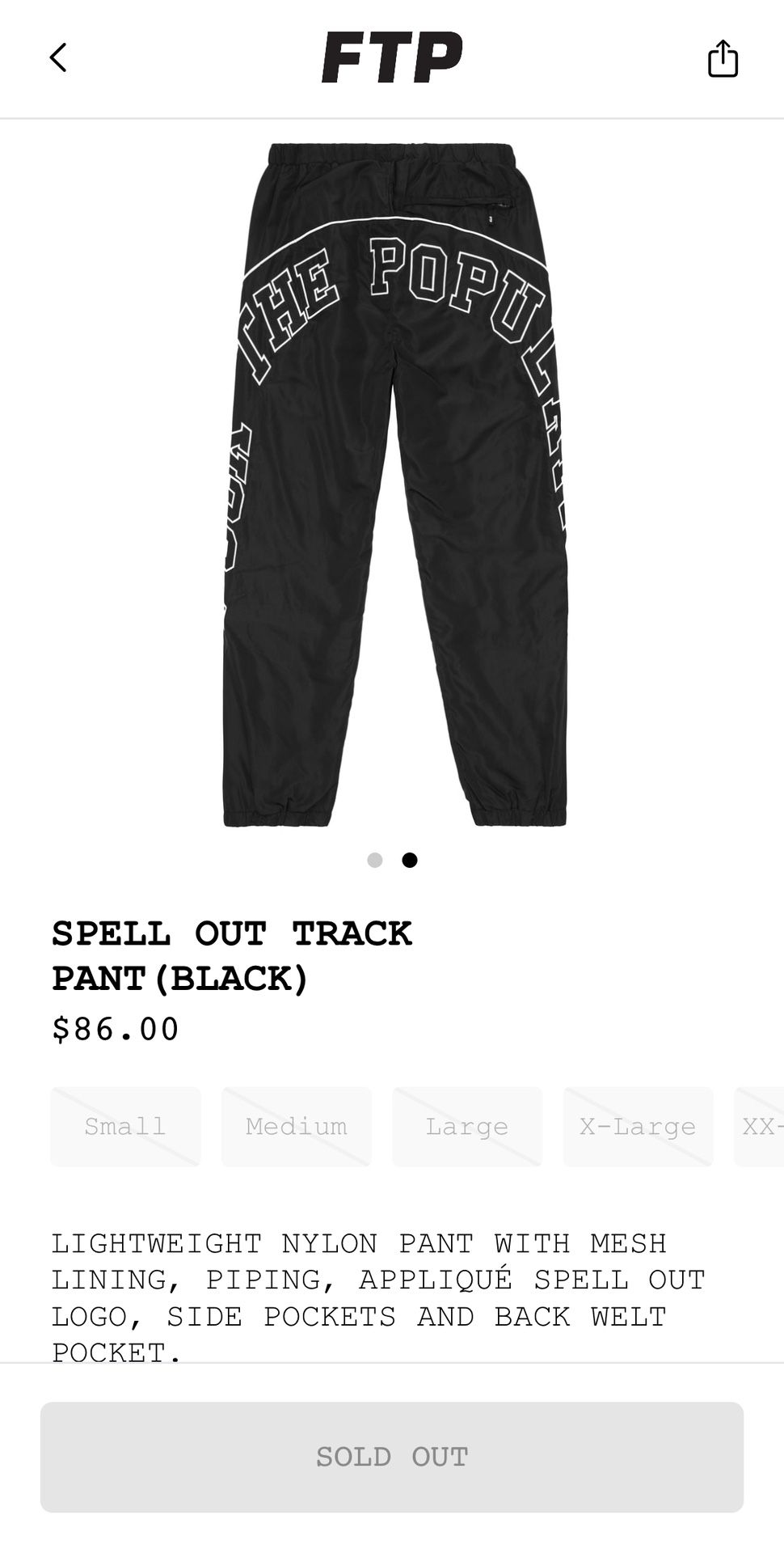 スケートボード FTP SPELL OUT TRACK PANTS FTP Spell Out Track Pants Medium for Sale in Los Angeles, CA - OfferUp