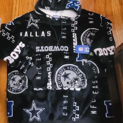 Brand New Dallas Cowboys Plush  Fleece Lined Hoodie
