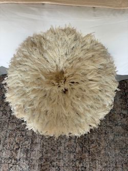 Large 31 inch authentic cream, juju hat, wall decor – excellent condition
