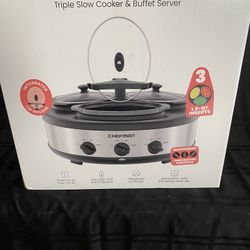 Triple Slow Cooler & Buffet Server