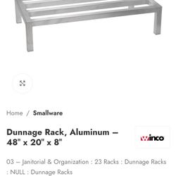 Dunnage Rack, Aluminum – 48″ x 20″ x 8″ floor rack