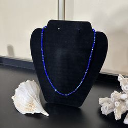 Electric blue Crystal necklace