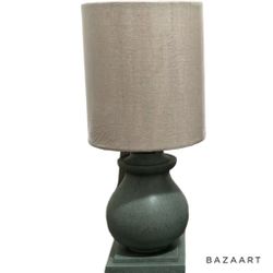 True Living Green Bedside Table Lamp With Shade Corded