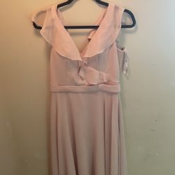 Neutral pink Bridesmaid Dress Morilee Size 12 