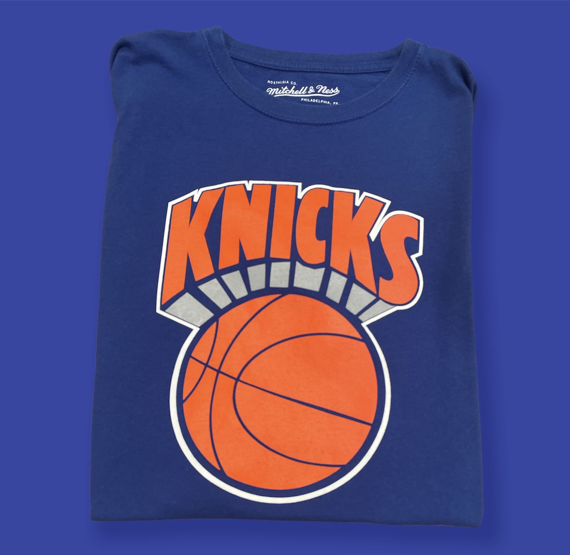 Mitchell and Ness NEW YORK KNICKS graphic Shirt 🔵🟠
