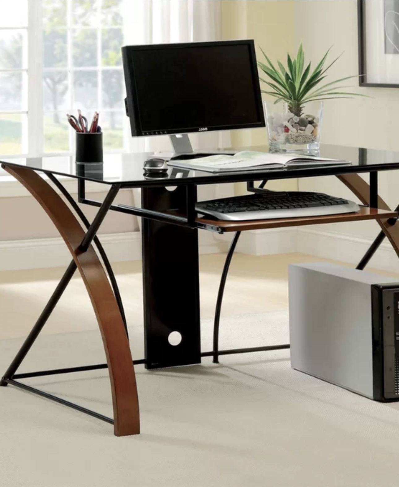 Beautifully crafted writing desk with a modern structure