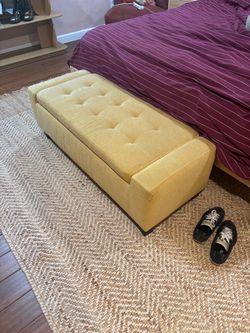Yellow bed storage