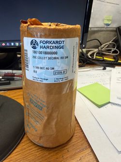 Forkardt Hardinge 25c Collet Decimal Rd Sm