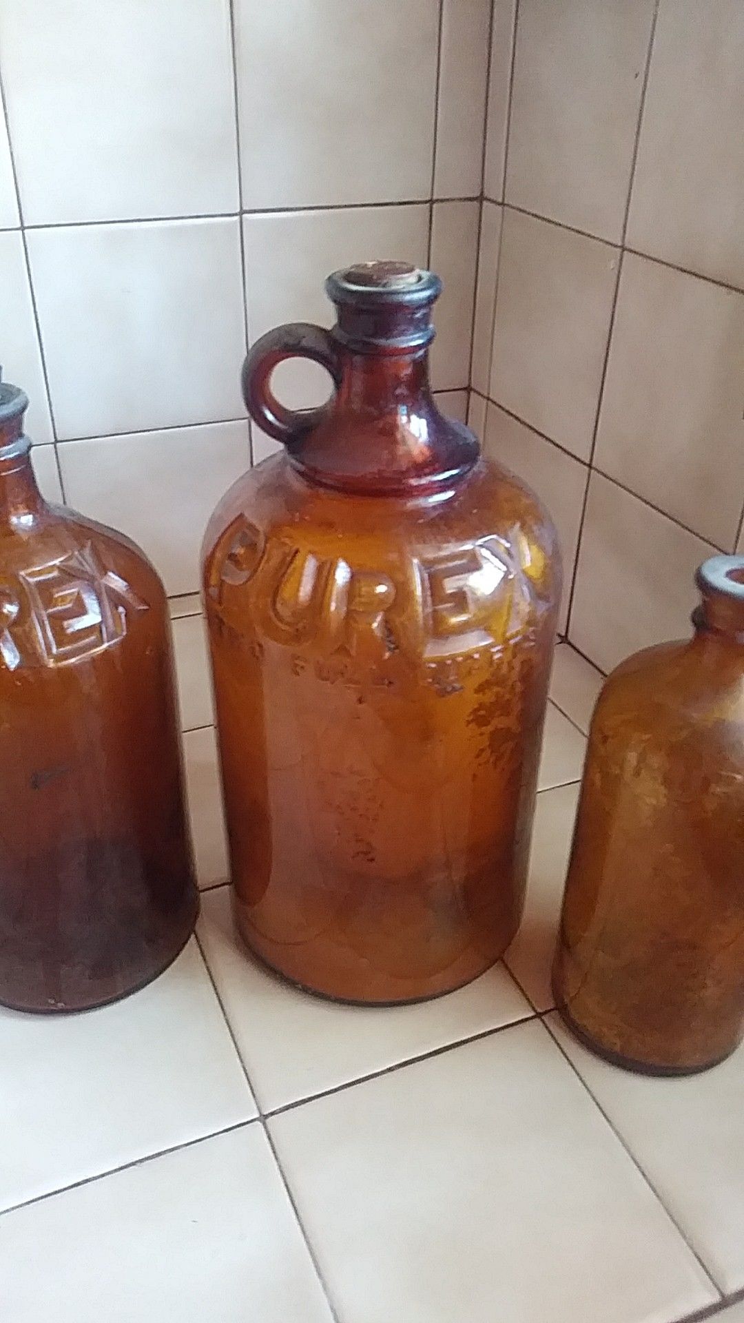 Amber glass PUREX. bottles (Antique)