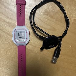 Pink Garmin Forerunner 25 GPS Watch, woman
