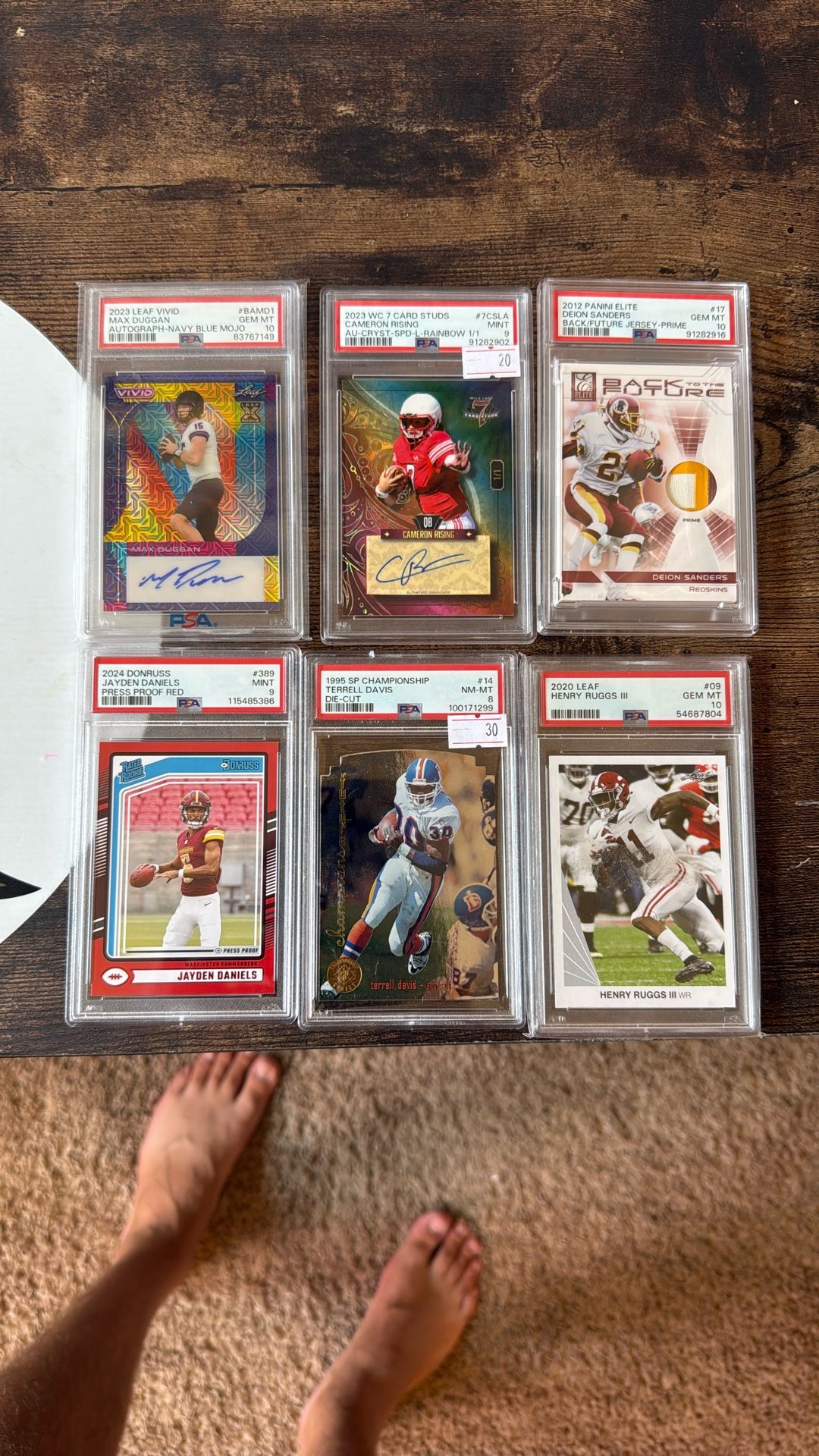 Various PSA NFL SLABS