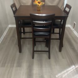 High Top Table With Four Chairs