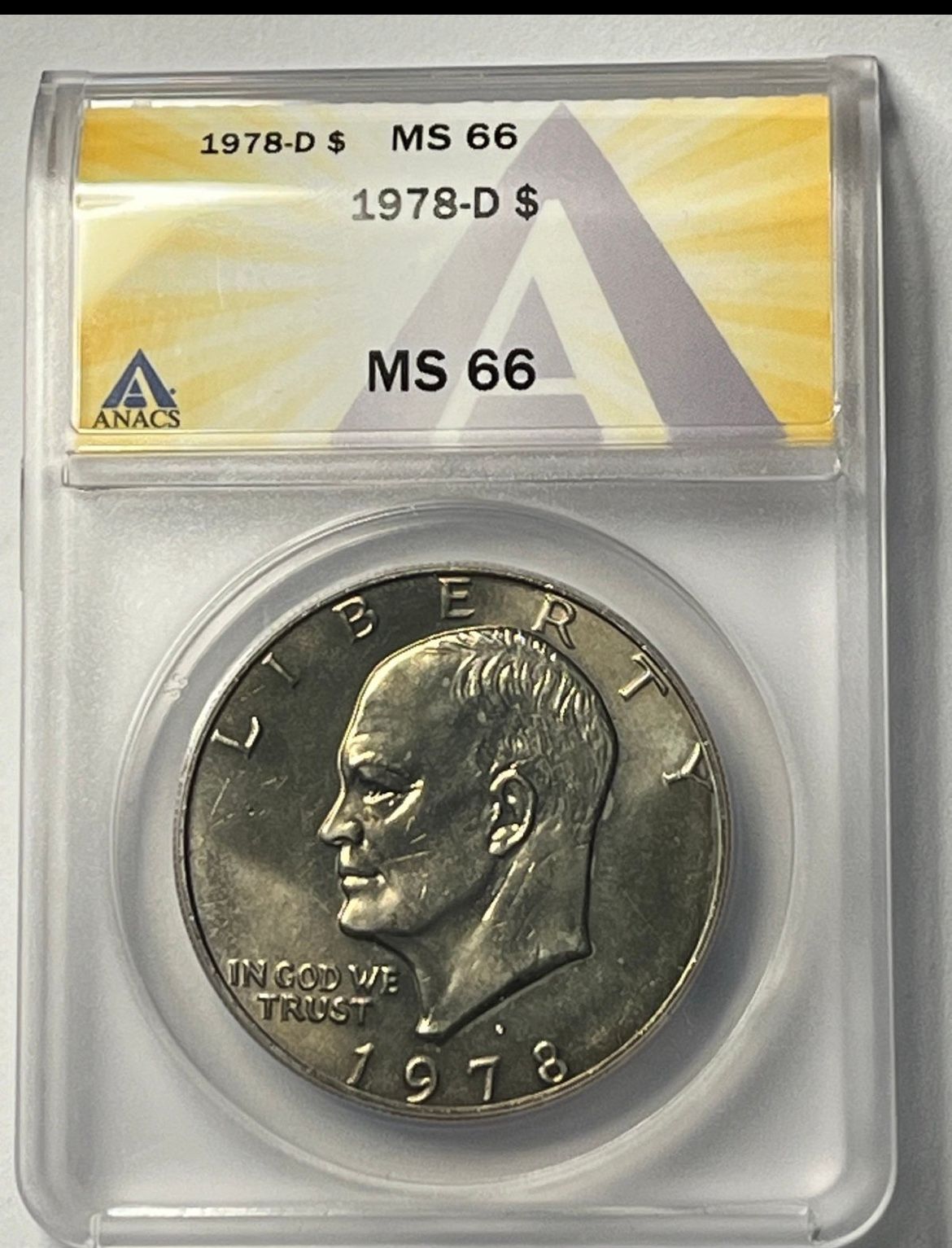 1978 D Eisenhower Dollar ANACS MS66