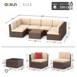 new，outdoor Patio Set 7 Pieces