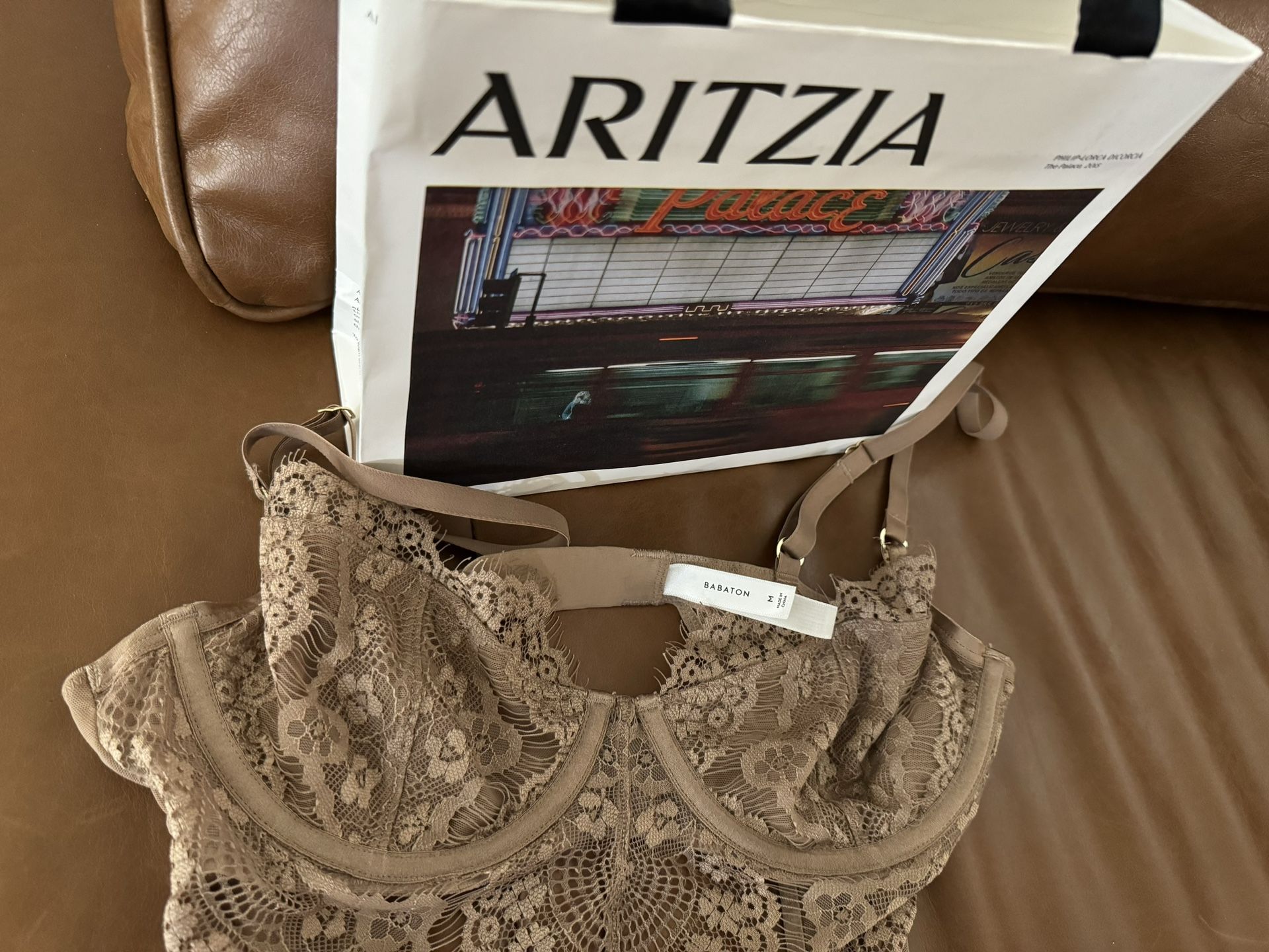 Aritzia Ten By Babaton Encore Bodysuit - brown (new)