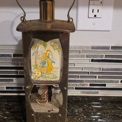 Vintage Musica Painted Glass Decanter/Milwaukie 