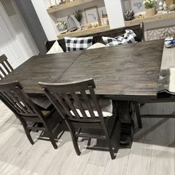 All Wood Dinning Table Set 