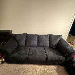 Black 3 Cushion Couch 