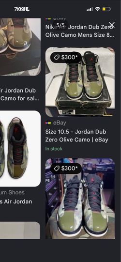 Nike Air Jordan Dub Zero sneakers in an Olive Camo