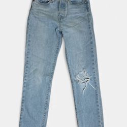 Levi's Women's Premium Jeans Blue, Wedgie, Straight Fit, Denim, Button Size 24