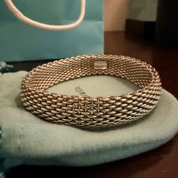 Tiffany & Co Mesh Silver - Bracelet - Size  7.5
