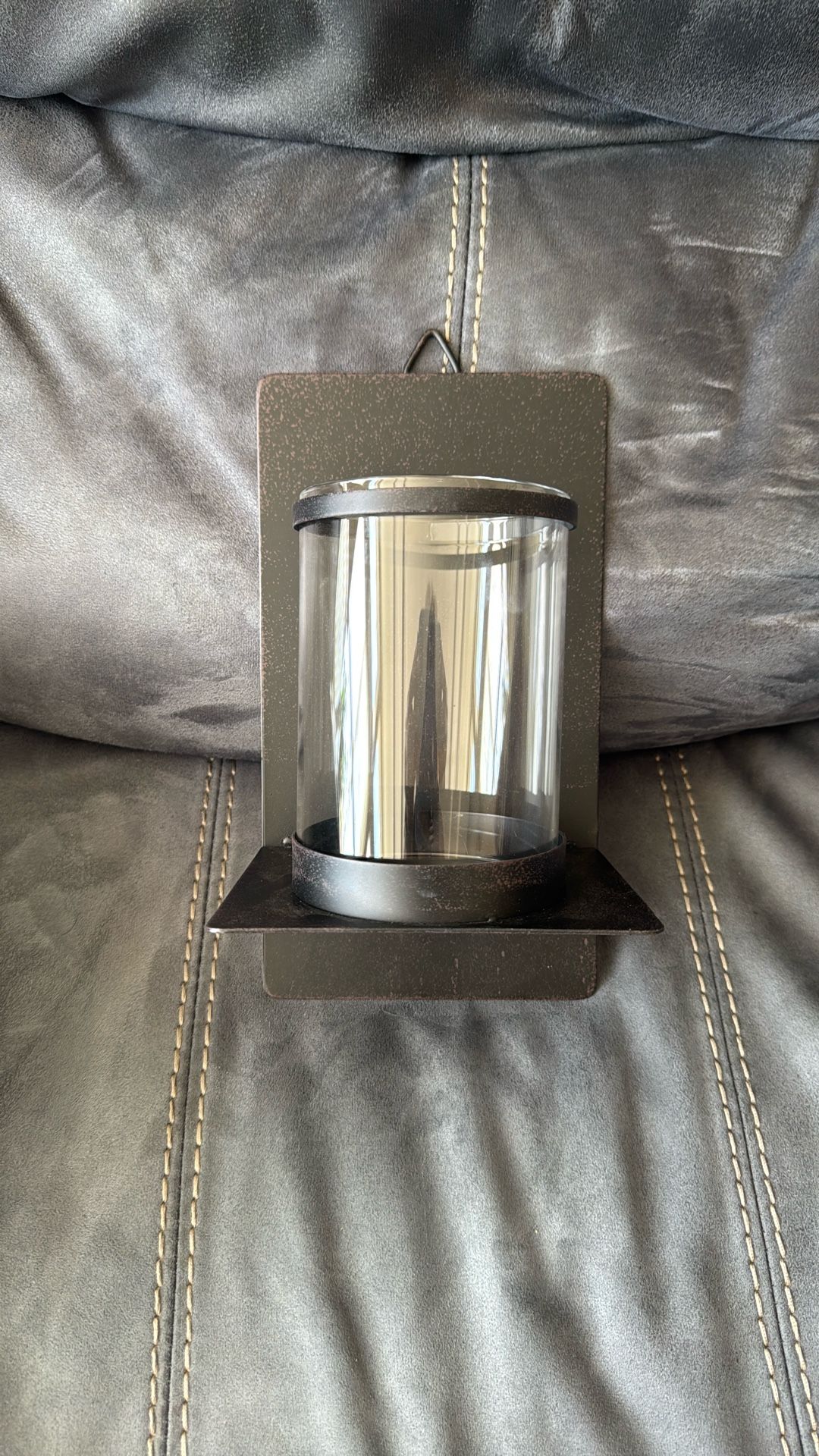 New Without Tags Glass & Metal Candle Wall Holder Decoration