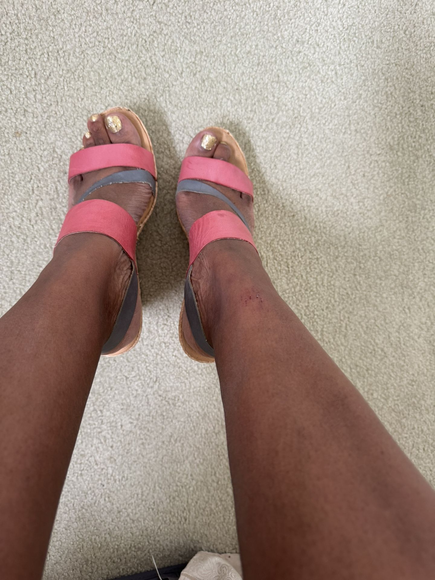 Pink And Grey Wedges 9 M Wide