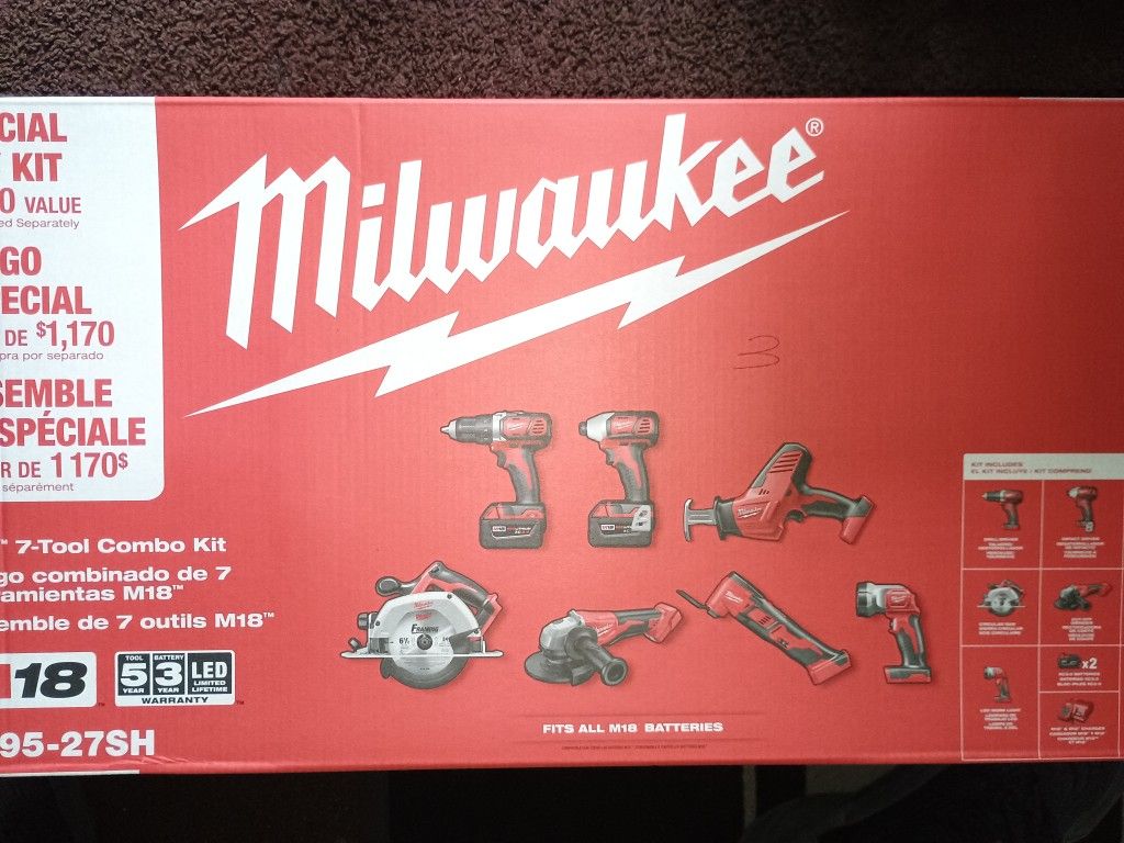 Milwaukee 7-Tool Combo Kit "2695-27s"