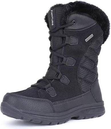 NEW Size 8 Women Waterproof Insulated Snow Winter Boots Thinsulate Insulation Warm Fur Lined Anti-Slip & Lace Up Closure Cold Weather Boots Mid-Calf
