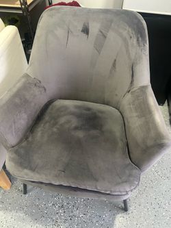 Grey arm chair