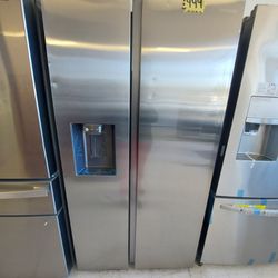 Samsung Stainless Steel Side By Side Refrigerator New Scratch And Dents With 6month's Warranty 