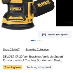 Dewalt XR Brushless Orbital Sander (Tool Only) No Battery No Charger