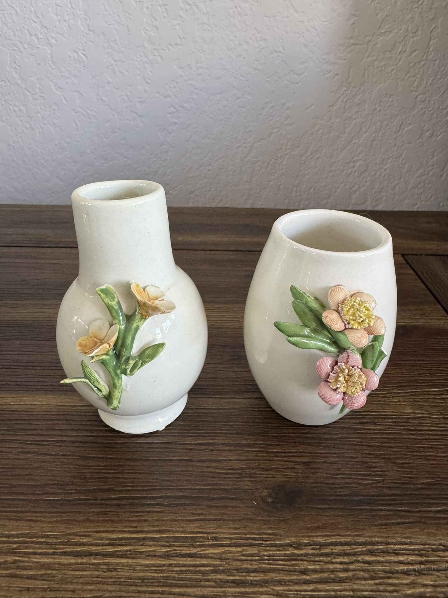 Vintage L’Atelier Floral Bud Vases Made in Italy Set of 2