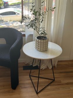 World Market Marble Top Side Table