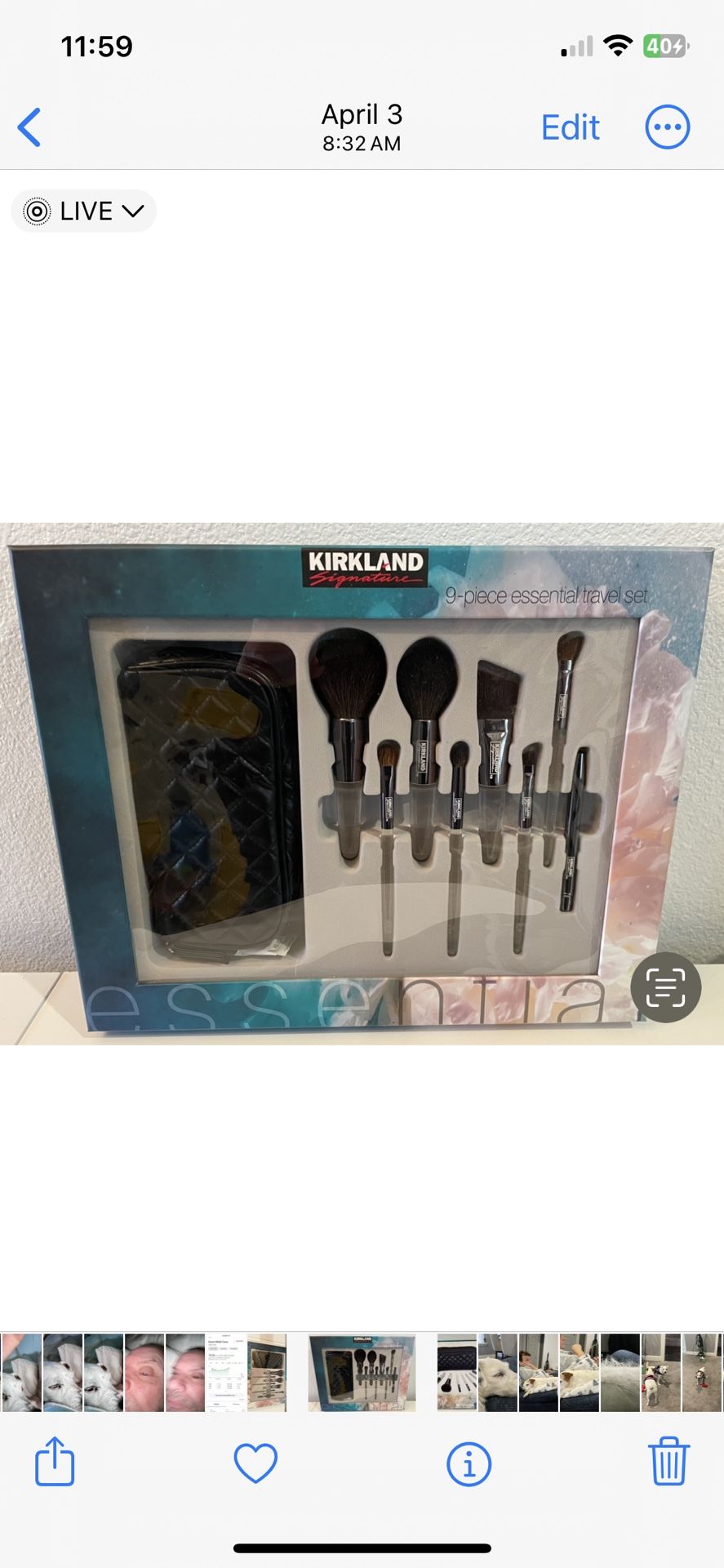 Kirkland 9 Piece Travel Set