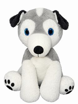 Large Gray & White Wolf Plush Stuffed Animal