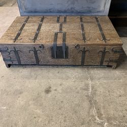 Restoration Hardware Trunk Coffee Table With Storage On Both Sides