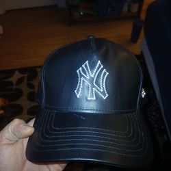 New York Yankees New Era 9 Forty Leather hat brand new