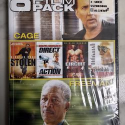 DVD with 8 Action Packed Movies NEW sealed in plastic