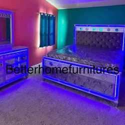 New 4pc Bedroom Set In Box 📦 Finance Available No Credit Needed $39 Down Buy Now Pay Later 