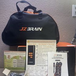 JZBRAIN Air Compression Leg Massager with Heat Adjustable Wrap