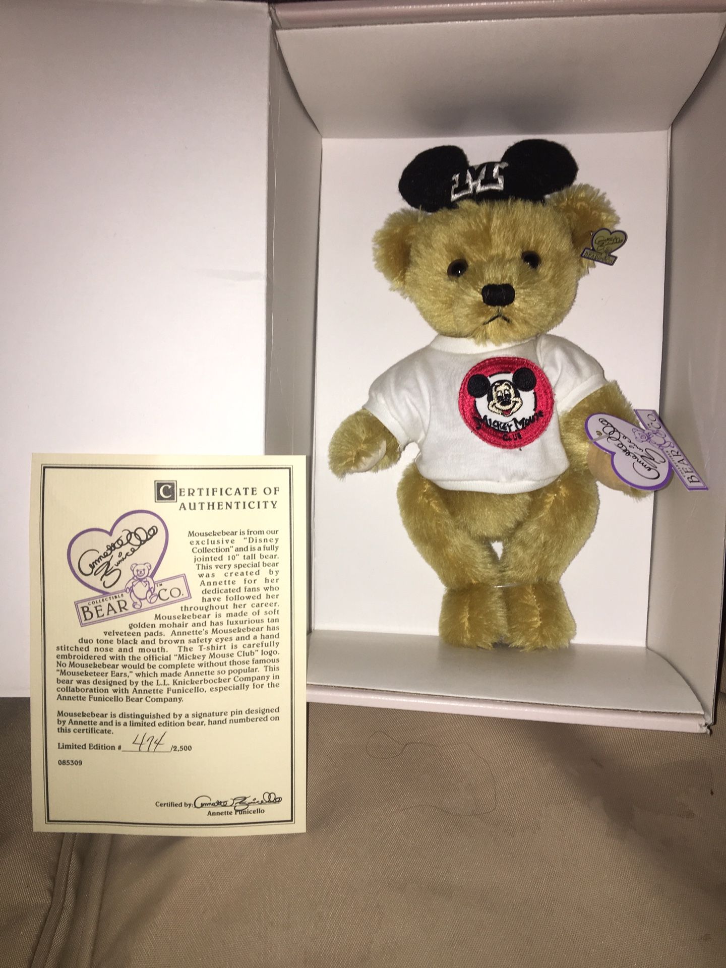 Annette Funicello Mouseketeer bear