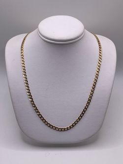14KT Yellow Gold Diamond Cut Curb Link Chain
