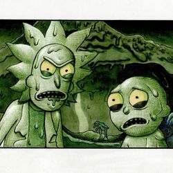 Toxic Rick and Morty Original Art
