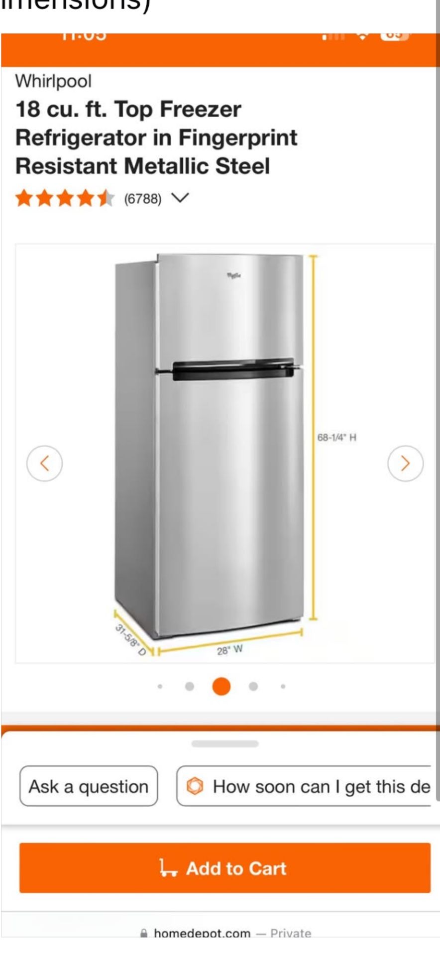 Whirlpool Refrigerator